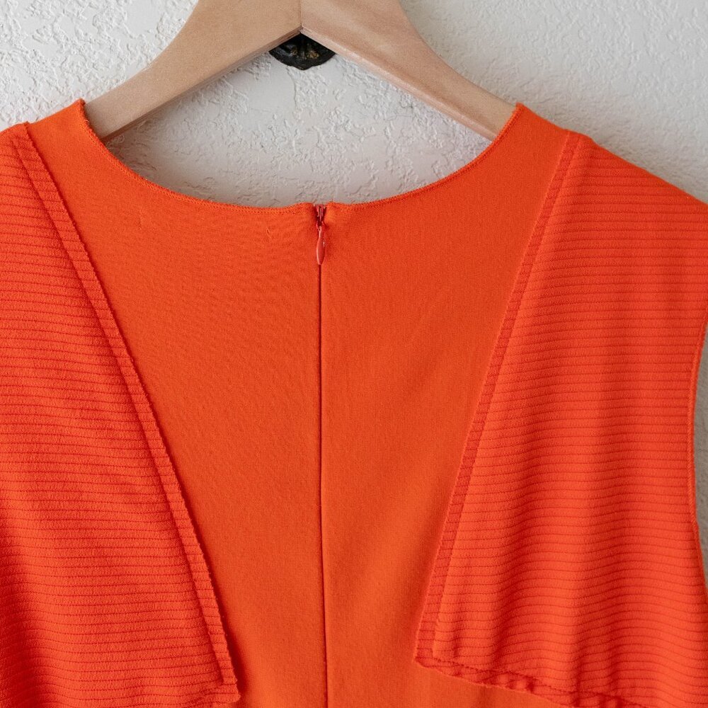 Gianni Bini Orange Textured Shoulder Dress | Size Large - Picture 7 of 10